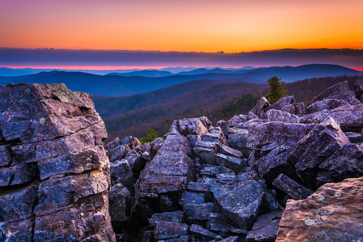 Mountain getaway. Горы Блу Ридж. Национальный парк Шенандоа. Шенандоа. Фотообои Blackrock.