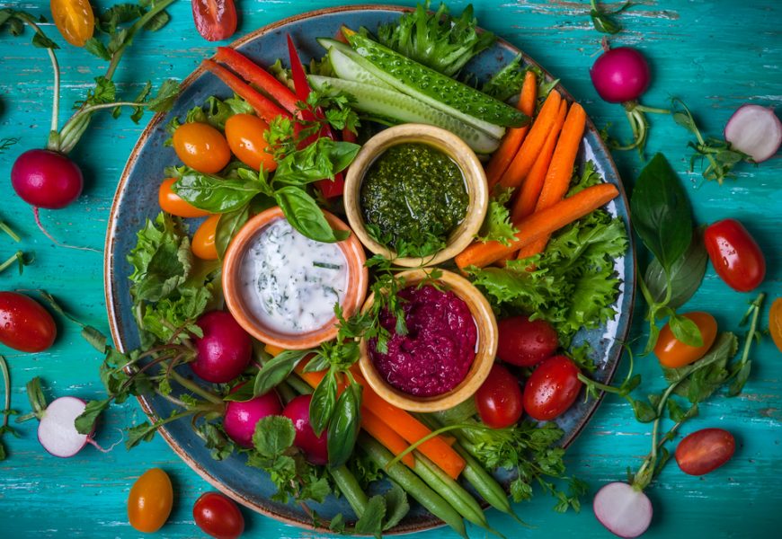 Veggie crudite platter