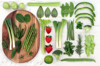 свежие зеленые овощи