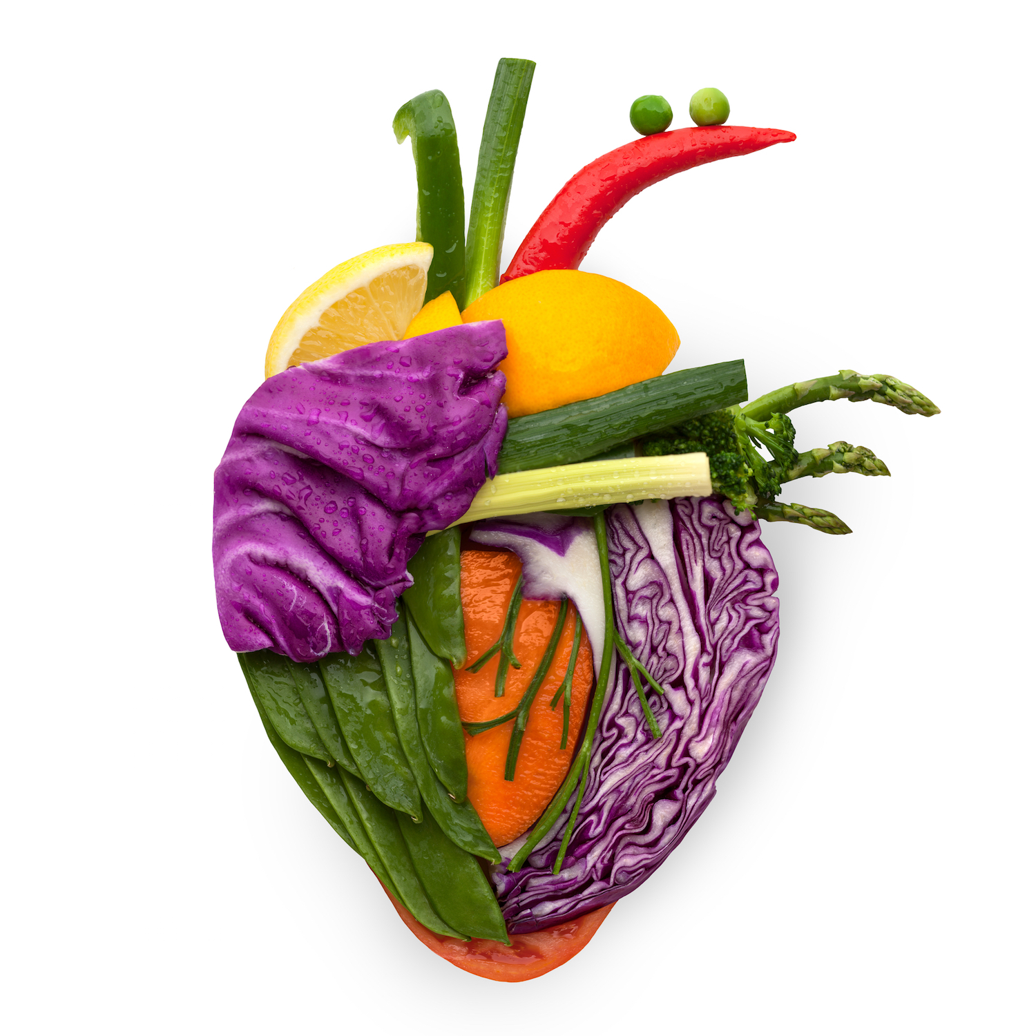 Сердце из овощей