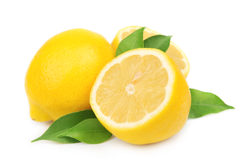 Lemon with leaves